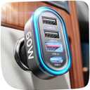 LISEN Back to School 60W USB C Car Charger,Travel Essentials 4-Port Super Fast Charging Type C Car Charger for Multiple Devices, Cigarette Lighter Adapter for iPhone 16/16e/15 Pro Max, Samsung, Piexl