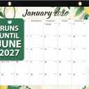 2 x Desk Calendar 2026-2027, 18 Months Desktop/Wall Calendar 2026 Run until Jun. 2027, 17" x 12" Large Desk Planner, Home School Office Supplies for Women & Men (Yellow)