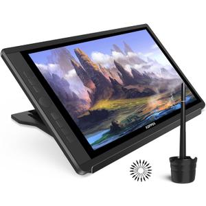 Drawing Tablet with Screen, 15.6'' XOPPOX Graphics Drawing Monitor Pen Display with 1080P Full Laminated Screen,Tilt 8192 Levels Battery-Free Stylus,Adjustable Stand,Compatible for Window/Mac