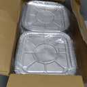 8x8 Aluminum Pans with Lids - 60 Pack Square Disposable Aluminum Foil Baking with Covers - Disposable Baking Pans for Air Fryer, Oven, Cooking