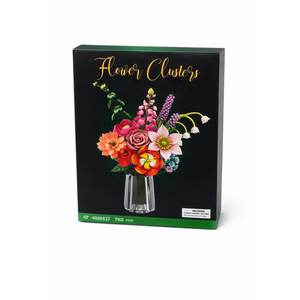 Rongmeiz Flower Bouquet Building Kit, 762 PCS Eternal Flower Arrangement with Rose, Lily, Lavender & More, DIY Home Decor Set, for Christmas Day, Building Blocks for Adults & Kids Ages 6+