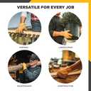 Wells Lamont Leather Work Gloves for Men Grain Cowhide, Reinforced Palm Ideal for Construction, Farming, Ranching Ergonomic Fit, Keystone Thumb, Elasticized Wrist Saddletan, Medium (1129M)