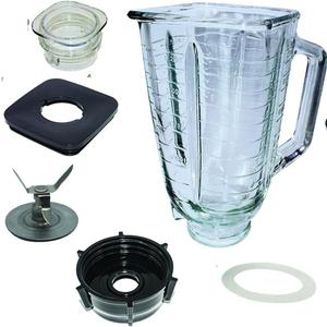 5 Cup Square Top Glass Jar Assembly With Blade, Gasket, Base, LidCompatible with Oster Classic Series Blender and Osterizer blender