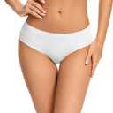 voenxe Women Seamless Hipster Underwear,No Show Ladies Panties Bikini,Full Coverage Breathable Briefs,Comfy,Invisible,5-Pack (M)