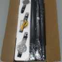 YaFex Curtain Rods 32-144 Inch, Heavy Duty 1 Inch Adjustable Curtain Rod for Windows, Black Extra Long Window Treatment Rods, Modern Design, Easy Installation