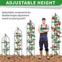 2-Pack 6.7FT Garden Obelisk Trellis for Climbing Plants,81Metal Plant Support Tower, Heavy Duty Thickened Tube, Rustproof Black Vine & Flower Stand for Outdoor Indoor Use