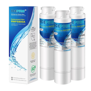 ICEPURE RWF5800A Refrigerator Water Filter Replacement for Frigidaire EPTWFU01, EWF02, Pure Source Ultra II, PureSource Ultra 2, SCWFTCTO, GP006, EPTWFUO1, MR022, JO22, BO022, TH-01, DE022, 1007 3PACK