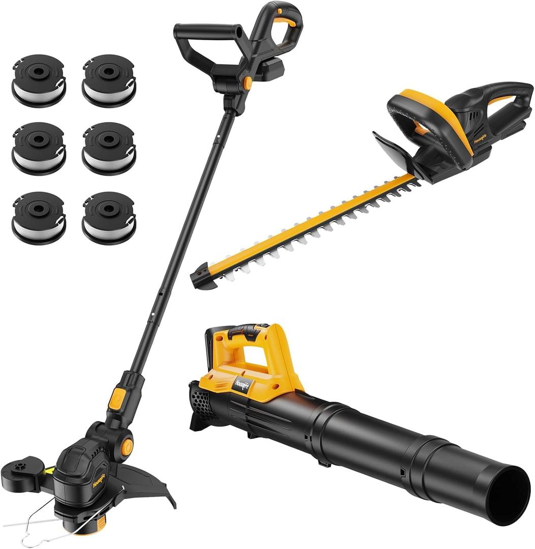 Cordless Weed Eater,Hedge Trimmer & Blower Combo Compatible with Dewalt 20V, 12-Inch