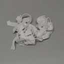 12 Pcs White Bow Napkin Rings Velvet Napkin Holders Buckle for Wine Bottles Wedding Candlestick Holiday Birthday Party Anniversary Dinner Wedding Dining Table Decoration