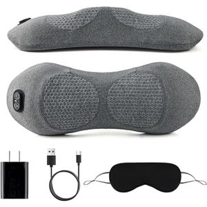 Triple Fusion Back Massager, Electric Lumbar Support Pillow for Pain Relief deep Tissue, 3-in-1 Ergonomic Lower Back Spine Decompression Massager with Heat, Vibration&Traction for Office Chair Car