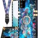 Loheckle for Samsung Galaxy S20 Case for Women, Designer Cases for Galaxy S20 Case with Ring Stand Holder and Lanyard, Stylish Mandala Luxury Cover for Samsung S20 6.2
