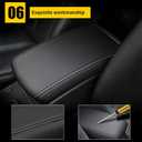 AOMSAZTO Console Covers for 2012-2017 Toyota Camry Armrest Covers for Toyota Camry Black with Black Stiches