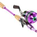 Souagyilang Spincast Fishing Rod Reel Combo,2 Pieces Medium Heavy Pole with Super Smooth Reel Trouble-Free Push-Button Bait Casting Design for Freshwater Bass Fishing, 5.9Ft