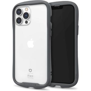 iFace Reflection Designed for iPhone 13 Pro Max (6.7")  Cute Shockproof Hybrid [9H Tempered Glass + Bumper] Wireless Charging Compatible Clear Case - Gray