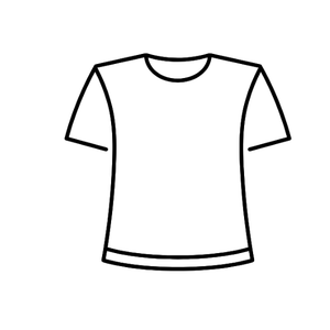 Black Short-Sleeve T-Shirt, Size S