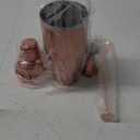 KITESSENSU Cocktail Shaker Set, Stainless Steel Bartending Kit with 25 Ounce Cocktail Shaker with Built in Drink Strainer, Measuring Jigger, Mixing Spoon & Drink Recipe Guide, Rose Gold