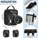 Basketball Kids Lunch Box Basketball Sport Insulated Lunch Bag Tote for Boys Girls Cooler Reusable Ball Themed Lunchbox with Shoulder Strap for School Office Picnic Work Travel