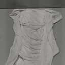 Chunpin Women's Bodysuit Square Neck Ruched Top Mesh Long Sleeve Bodysuits Thong Body Suits Leotard Shirt Going Out S