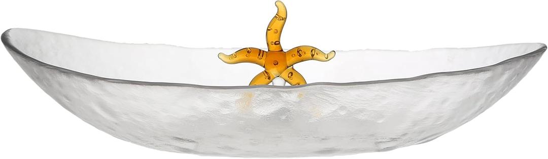 Pavilion Gift Company - Starfish 12" x 5.75" Serving Dish Tray Platter Coastal Nautical Seaside Ocean Beach Boat