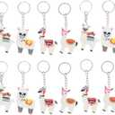 OSALADI 24pcs Alpaca Keychain Cute Wallet Decor Ring Keychain Animal Pendant Key Ring Animal Pendant Keyring Party Favors Sturdy Key Rings Personal Key Drops Bag Pendants
