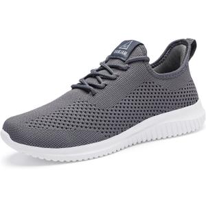 BXYJDJ Men's Running Shoes Walking Trainers Sneaker Athletic Gym Fitness Sport Shoes Lightweight Casual Working Jogging Outdoor Shoe (9/42, Grey)