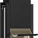 [Classicmacher] Heavy Duty Dog Door with Double Sliding Lock Panel, Aluminum Large Doggie Door for Exterior Door, Magnetic Double Flaps Dog Door Medium Dog (Medium,Black)