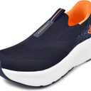 JACKSHIBO Mens Slip in Free up Hands Shoes Wide Toe Box Arch Support Orthopedic Walking Sneakers Cushioned Thick Zero Drop Sole Metatarsal Pad (12.5 Wide)