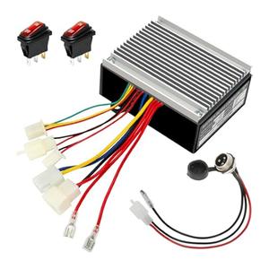 Vevitts Small Brushed Permanent Magnet Electric Motor for E Scooter Drive Speed Control 24V 350W 3000RPM