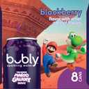 bubly Sparkling Water, The Super Mario Galaxy Movie Blackberry, Zero Sugar & Zero Calories, 12 Fl Oz Cans (Pack of 8), Packaging May Vary (EXP 07/07/26)