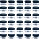 30 Pcs Sample Containers, 10 Gram Mini Sample Jars for Cosmetic, Eye shadow, Black Lid