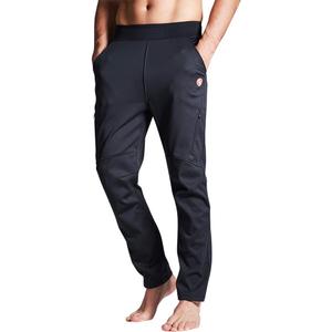 Souke Sports Men's Winter Cycling Pants, Windproof Fleece Thermal Bike Pants, Breathable Athletic Sweatpants for Running (Large, Black)