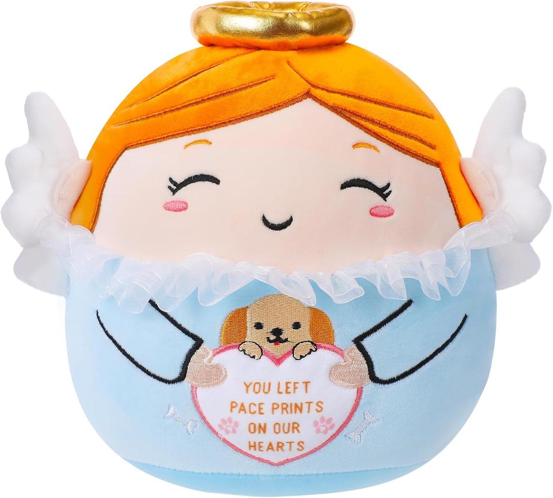 Loss of Dog Sympathy Plush - Angel Stuffed Animal for Pet Memorial Gift Emotional Support Stuffed Animals Grieving Dog Owner Lover Kid Women 9 Inch