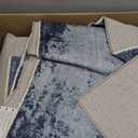 AMADA HOMEFURNISHING 8x10 Area Rugs for Living Room, Modern Washable Rug with Non-Slip Backing & Low Pile, Large Rug with Abstract Pattern for Bedroom, Dinning Room,Home Office, Dark Blue