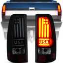 Tail Light Assembly Fit for Chevy Silverado 1500 2500 HD 1999-2002, for GMC Sierra 1500 2500 HD Fleetside 1999-2003, Brake Lights Pair, Smoke Lens