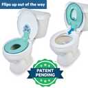 Bright Starts Disney Baby Stitch Flip & Sit Potty Training Seat, Attaches to Toilet Securely, Space Saving Design Fits Most Toilets, Easy to Clean