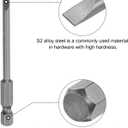 uxcell 20 Pcs Slotted Screwdriver Bits 4mm 3" Length 1/4" Hex Shank Magnetic Flat Head Drive Bit Holder for Power Screwdriver Drill Impact Driver