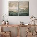 XLYFVLGF Beige and Green Abstract Canvas Wall Art Minimalist Wall Decor Pictures Wabi-sabi style prints Japanese style abstract painting artwork for Bedroom Living Room Decoration 16x24in