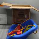 Little Tikes Snug 'n Secure Blue Swing with Adjustable Straps, 2-in-1 for Baby and Toddlers Ages 9 Months - 4 Years