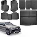 Custom for 2020-2025 2026 Mercedes Benz GLE 350/450/580/AMG 53 63 S Floor Mats Cargo Liner and Rear Seat Backrest Mat Full Set All Weather TPE Rubber Protection Mat (for 2020-2026 Benz GLE Full Set)