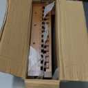 Bamboo Dining Bench Indoor Long Entryway Shoe Rack Bench,Outdoor Modern Wood Benches 35 Inch Bamboo Bench for Living Room Hallway Bedroom Bathroom (Light Brown)