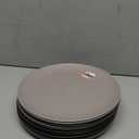 Kitchen Flat Plates, Set of 11, Two Colors, 9.5" Grey