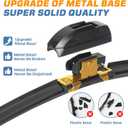 GSPSCN OEM QUALITY 26''+16'' Premium Original Replacement Windshield Wiper Blades,Quiet and Durable Stable High Performance All-Season Auto Wiper Blades for J Hook (Pack of 2)