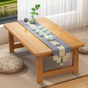 Japanese Floor Sitting Table, Folding Wood Tea Table Chabudai Japanese Coffee Table Low Table for Living Room Home Tatami Office (B 31.5 x 15.7 x 11.8 INCH) (31.5x15.7x11.8inch)