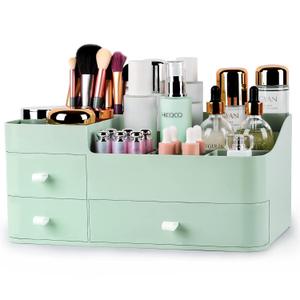 ONXE Makeup Organizer with Drawers,Large Capacity Countertop Organizer for Vanity,Bathroom and Bedroom Desk Cosmetics Organizer for Skin Care,Brushes, Eyeshadow, Lotions, Lipstick, Nail Polish