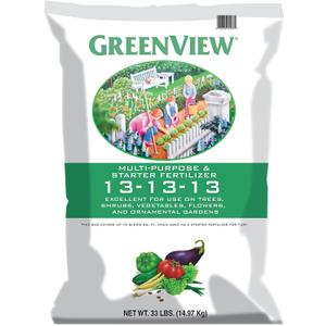 GreenView Multi-Purpose Fertilizer - 33 lb. Bag - NPK 13-13-13