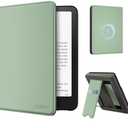 CoBak Wireless Charge Stand Case for 7" Kindle Paperwhite 12th Gen 2024 and Kindle Colorsoft with Hand Strap - Compatible with iPhone MagSafe, for Samsung/Anker Wireless Charging Pads, Auto Sleep Wake