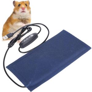 Small Reptile Heating Pad Reptiles, 6x3 inch USB Reptile Heat Pad with 3 Level Adjustable Function Small Animal Heating Pad USB Heating Pad Pet Terrarium Heat Mat for Pets Seedling Small Animals