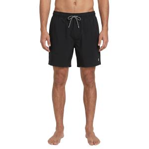 Volcom Men's 17" Elastic Waist Surf Swim Trunks Quick-Dry Boardshorts with Drawstring and Back Pocket, Merlot, Large