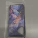 Compatible for iPhone 16 Plus Case Cute with Card Holder Shockproof Slim Slot Phone Wallet Cover for Women/Blue Pink Marble Natural Stone Swirls Painting Abstract