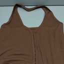 Fallorchid Womens Sleeveless Tank Tops Sexy Y2k Halter V Neck Ribbed Kint Crop Top, Size L